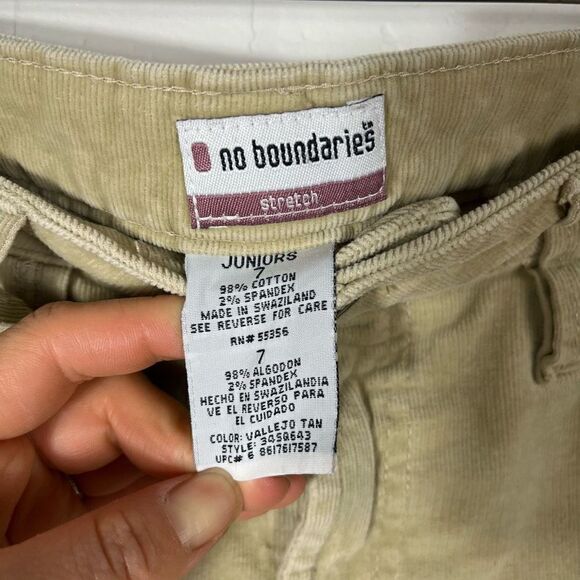 No Boundaries Y2K Tan Corduroy Mini Skirt Size 7 - Picture 6 of 11